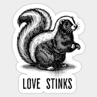 Funny Valentines Skunk Sticker